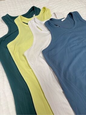 Athleta Girl Seamless Tank Tops Size 12 Lot of 4